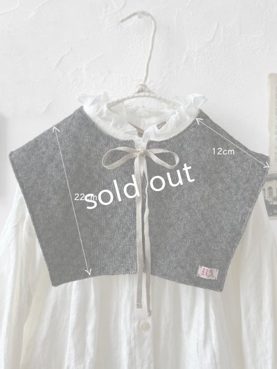 画像3: MARCHE' DE SOEUR／リバーシブルタッセルティペット・杢ブラック×ベージュ