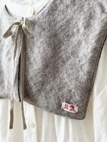 画像8: MARCHE' DE SOEUR／リバーシブルタッセルティペット・杢ブラック×ベージュ (8)
