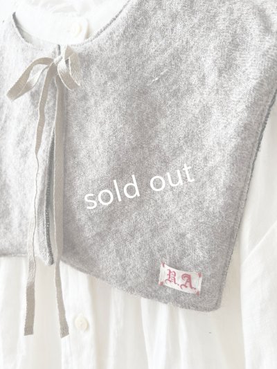 画像8: MARCHE' DE SOEUR／リバーシブルタッセルティペット・杢ブラック×ベージュ