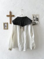 画像6: MARCHE' DE SOEUR／リバーシブルタッセルティペット・杢ブラック×ベージュ (6)