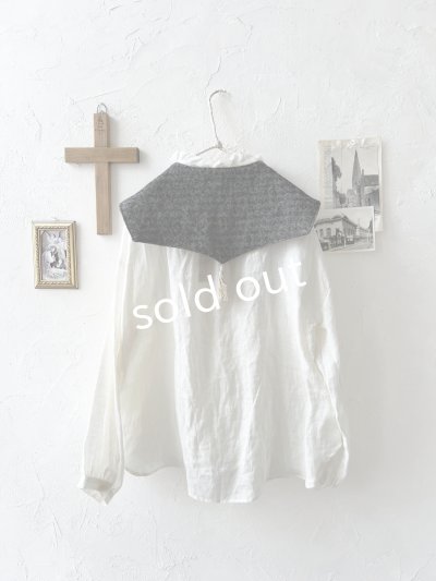 画像6: MARCHE' DE SOEUR／リバーシブルタッセルティペット・杢ブラック×ベージュ