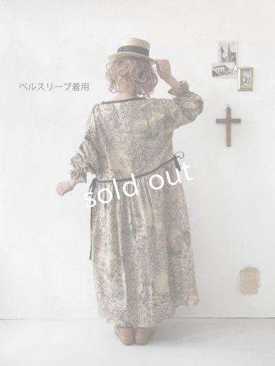 画像11: shizuka's／トワルドジュイのリボンワンピース（パフスリーブ）ベージュ