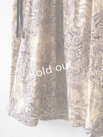 画像4: shizuka's／トワルドジュイのリボンワンピース・（ベルスリーブ）山葡萄