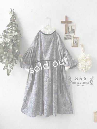 画像1: shizuka's／トワルドジュイのリボンワンピース（パフスリーブ）ラベンダー