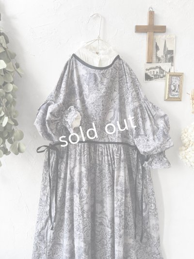 画像2: shizuka's／トワルドジュイのリボンワンピース・（ベルスリーブ）ラベンダー