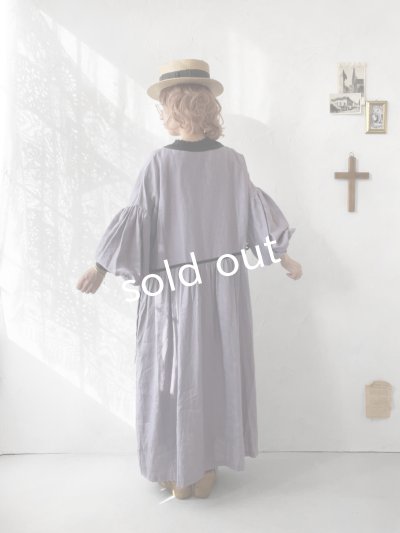 画像9: shizuka's／リネンのリボンワンピース（パフスリーブ）テラコッタ