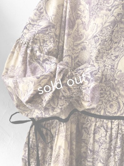 画像5: shizuka's／トワルドジュイのリボンワンピース・（ベルスリーブ）山葡萄