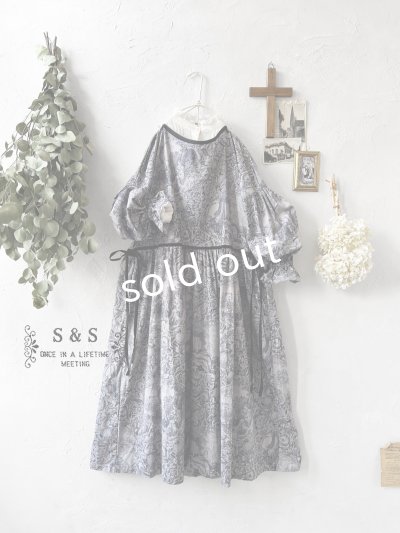 画像1: shizuka's／トワルドジュイのリボンワンピース・（ベルスリーブ）ラベンダー