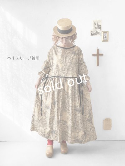 画像10: shizuka's／トワルドジュイのリボンワンピース・（ベルスリーブ）ベージュ