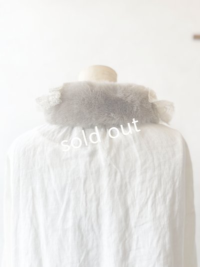 画像4: pollenbienco／アンティークレースのファーティペット・A