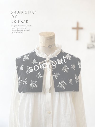 画像1: MARCHE' DE SOEUR／タッセルティペット・黒ブーケ