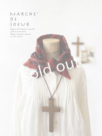 MARCHE' DE SOEUR／ウールガーゼのストール・赤チェック