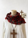 画像6: MARCHE' DE SOEUR／ウールガーゼのストール・赤チェック (6)