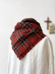 画像8: MARCHE' DE SOEUR／ウールガーゼのストール・赤チェック (8)