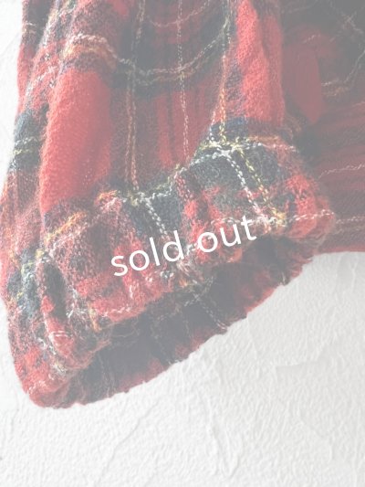 画像4: MARCHE' DE SOEUR／ウールガーゼのプルオーバー・赤チェック