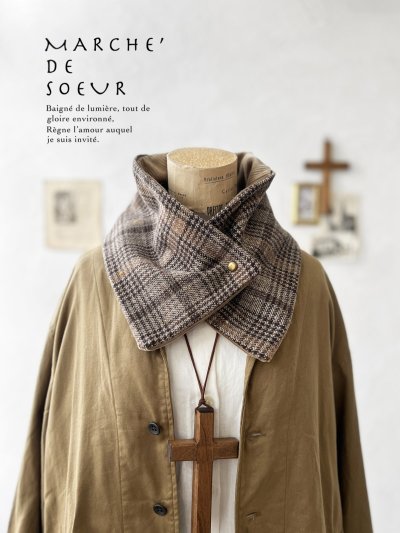 画像1: MARCHE' DE SOEUR／ボタンネックウォーマー・B