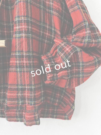 画像3: MARCHE' DE SOEUR／ウールガーゼのプルオーバー・赤チェック