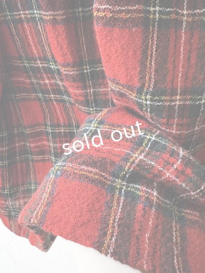 画像11: MARCHE' DE SOEUR／ウールガーゼのプルオーバー・赤チェック