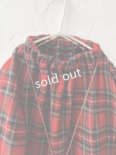 画像2: MARCHE' DE SOEUR／ウールガーゼのプルオーバー・赤チェック