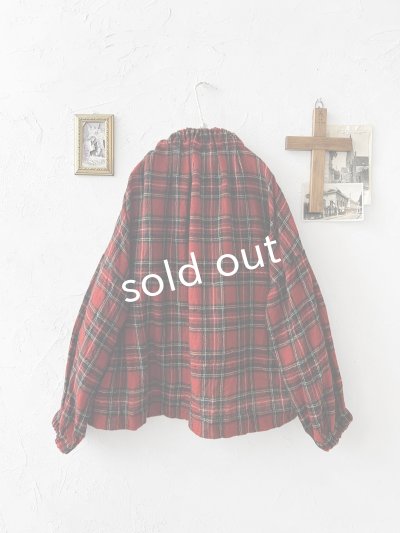 画像8: MARCHE' DE SOEUR／ウールガーゼのプルオーバー・赤チェック