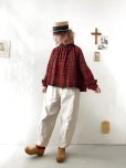 画像13: MARCHE' DE SOEUR／ウールガーゼのプルオーバー・赤チェック (13)