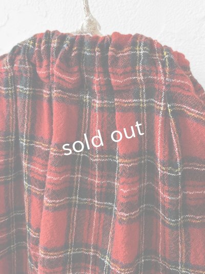 画像9: MARCHE' DE SOEUR／ウールガーゼのプルオーバー・赤チェック