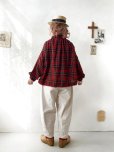 画像15: MARCHE' DE SOEUR／ウールガーゼのプルオーバー・赤チェック (15)