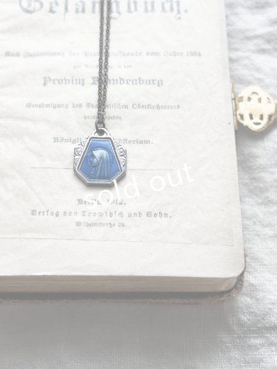 画像3: antique／ルルドの泉のメダイネックレス・ブルー