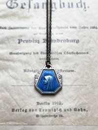 antique／ルルドの泉のメダイネックレス・ブルー