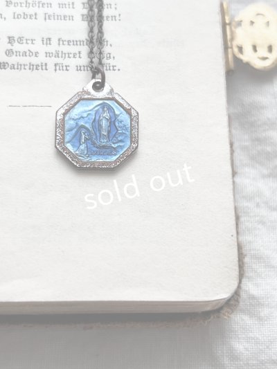 画像5: antique／ルルドの泉のメダイネックレス・ブルー