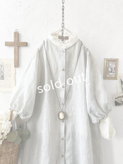 画像2: MARCHE' DE SOEUR／ホイップガーゼワンピース・アイスグレー