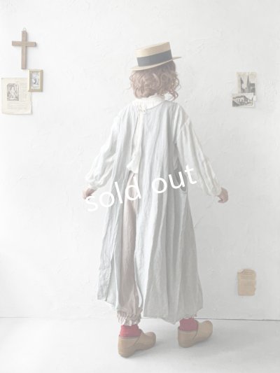 画像11: MARCHE' DE SOEUR／アンティークレース付きタブリエドレス・アイスグレー