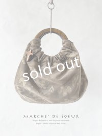 MARCHE' DE SOEUR／木の持ち手バッグ・ベルベット