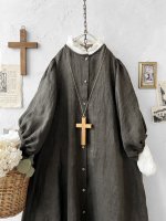 画像3: MARCHE' DE SOEUR／ホイップガーゼワンピース・チャコール (3)