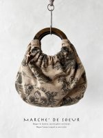 画像1: MARCHE' DE SOEUR／木の持ち手バッグ・クラシックウール (1)