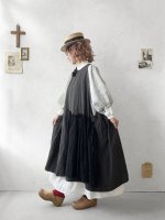 画像10: MARCHE' DE SOEUR／アンティークレース付きタブリエドレス・スミクロ (10)