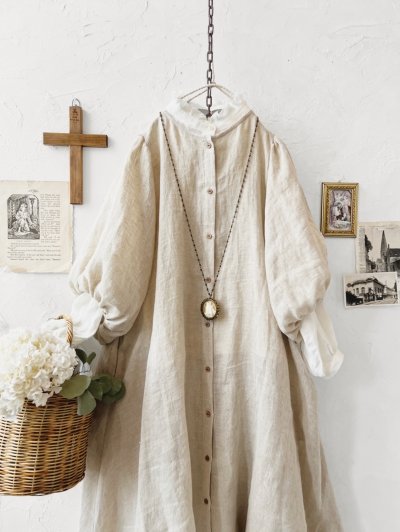 画像2: MARCHE' DE SOEUR／ホイップガーゼワンピース・ナチュラル