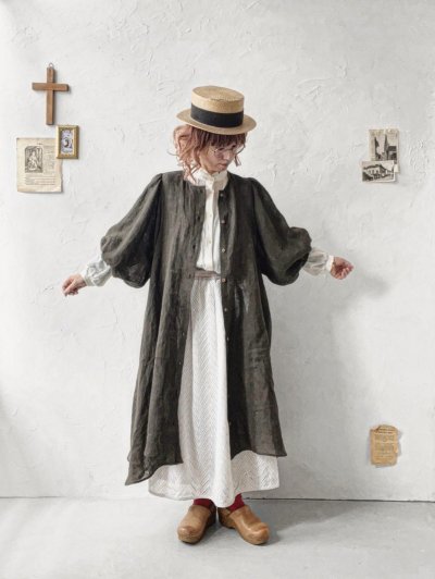 画像16: MARCHE' DE SOEUR／ホイップガーゼワンピース・チャコール