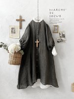 画像2: MARCHE' DE SOEUR／ホイップガーゼワンピース・チャコール (2)