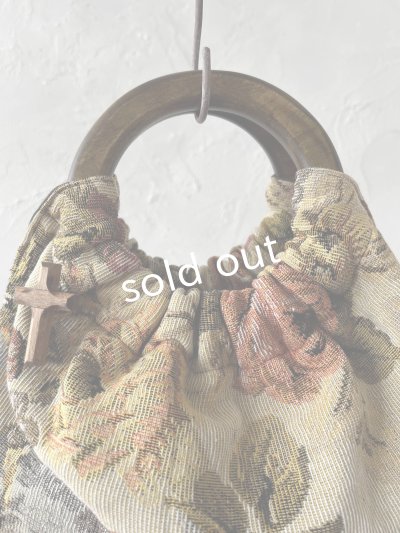 画像2: MARCHE' DE SOEUR／木の持ち手バッグ・ゴブラン織