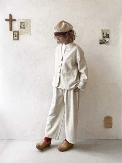 画像14: le ciel／タックパンツ・黒