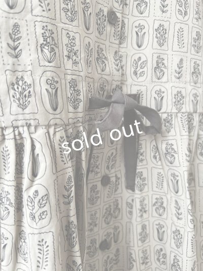 画像4: le ciel／ボタニカルプリントワンピース・グレージュ