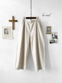 le ciel／タックパンツ・生成り