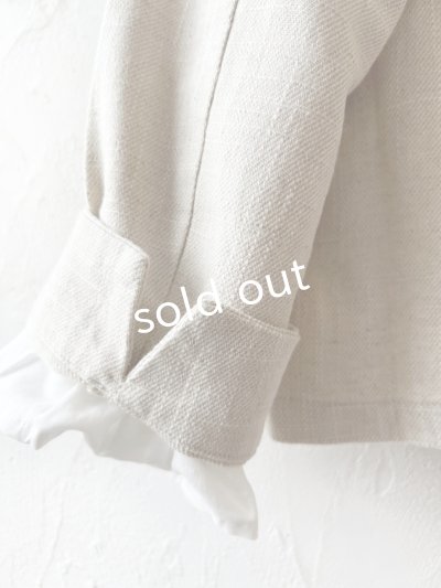 画像10: le ciel／ノーカラージャケット・生成り