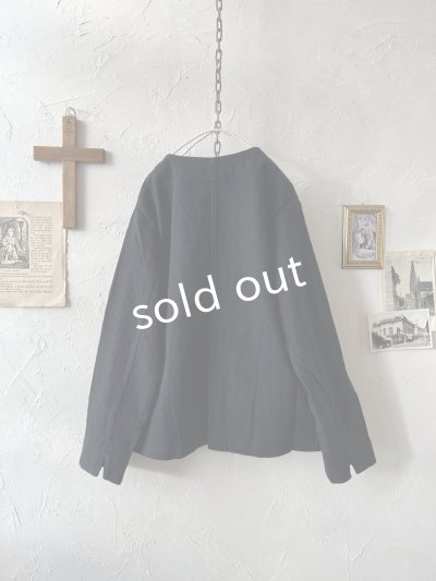 画像10: le ciel／ノーカラージャケット・黒