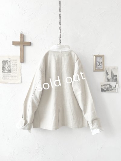 画像9: le ciel／ノーカラージャケット・生成り