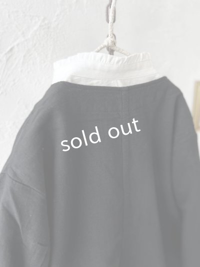 画像6: le ciel／ノーカラージャケット・黒