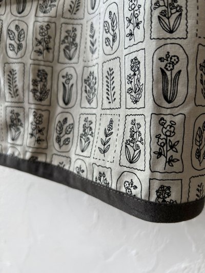 画像5: le ciel／ボタニカルプリントスカート・チャコールグレー