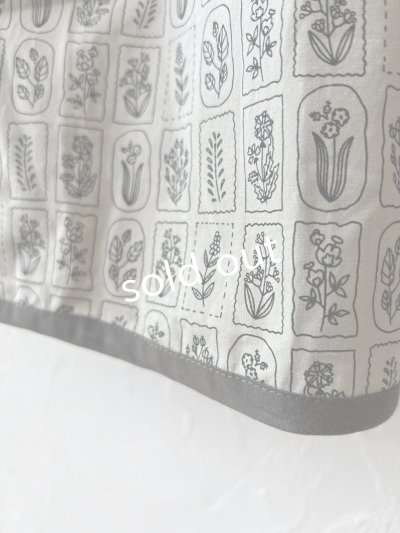 画像5: le ciel／ボタニカルプリントスカート・チャコールグレー