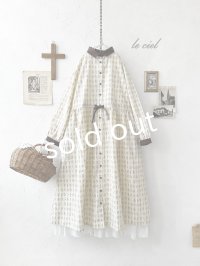 le ciel／ボタニカルプリントワンピース・アイボリー